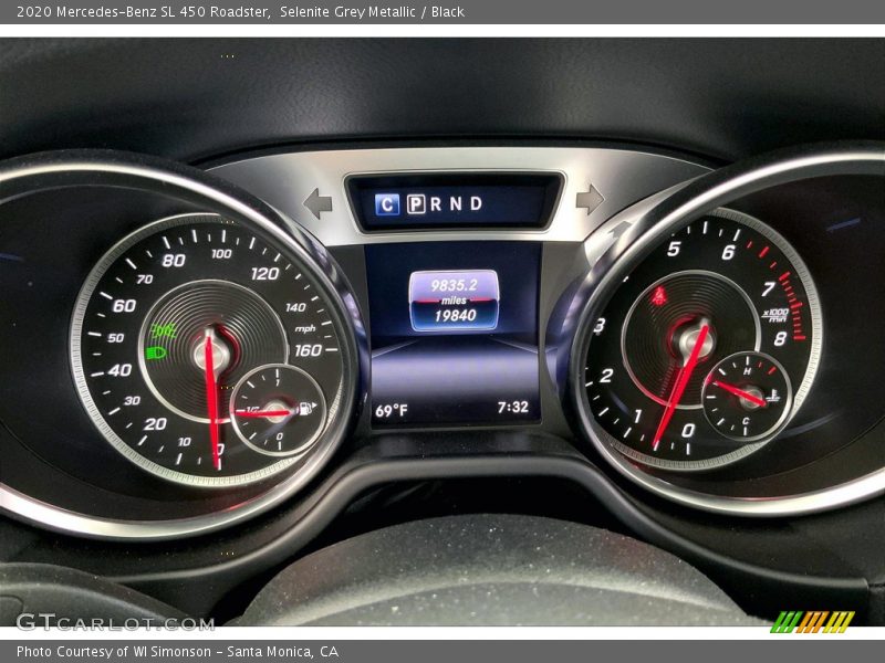Selenite Grey Metallic / Black 2020 Mercedes-Benz SL 450 Roadster