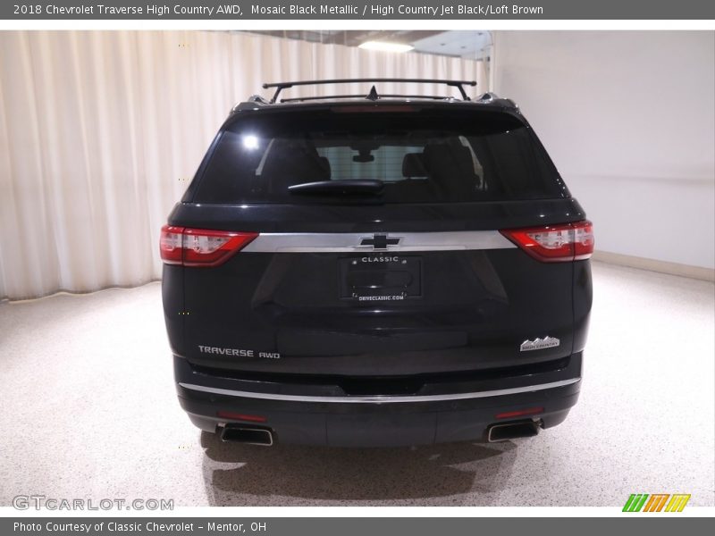 Mosaic Black Metallic / High Country Jet Black/Loft Brown 2018 Chevrolet Traverse High Country AWD