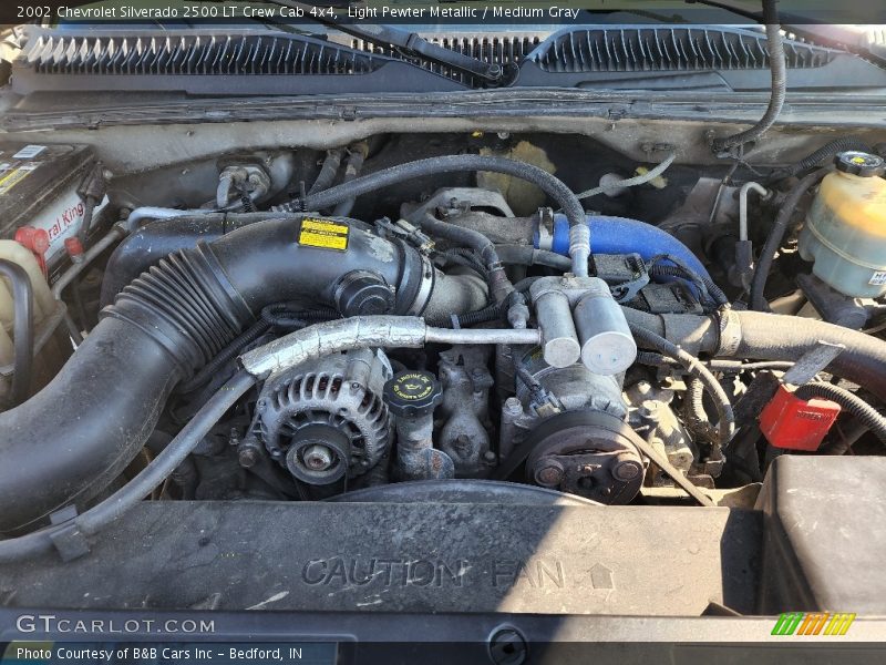 Light Pewter Metallic / Medium Gray 2002 Chevrolet Silverado 2500 LT Crew Cab 4x4