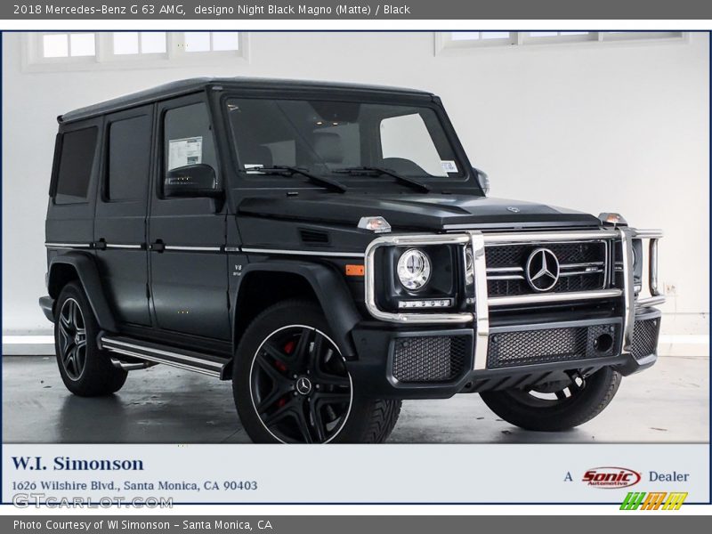 designo Night Black Magno (Matte) / Black 2018 Mercedes-Benz G 63 AMG