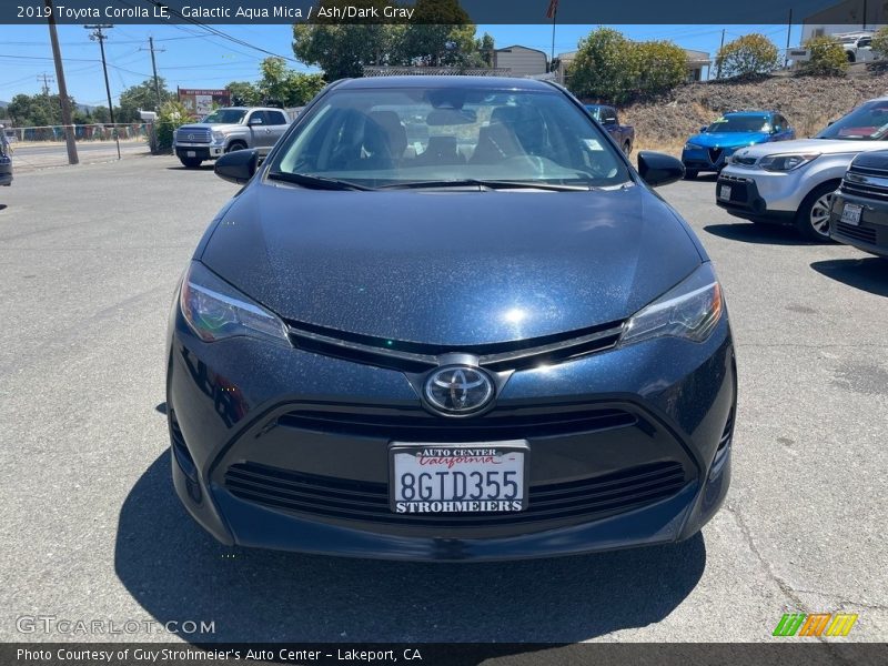 Galactic Aqua Mica / Ash/Dark Gray 2019 Toyota Corolla LE