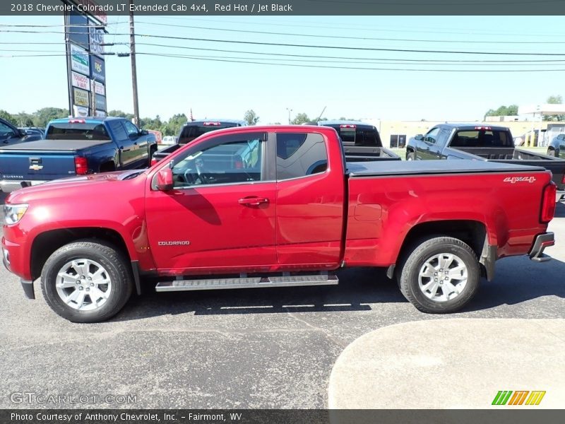 Red Hot / Jet Black 2018 Chevrolet Colorado LT Extended Cab 4x4