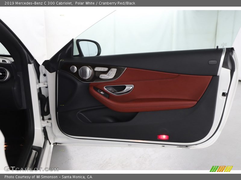 Polar White / Cranberry Red/Black 2019 Mercedes-Benz C 300 Cabriolet