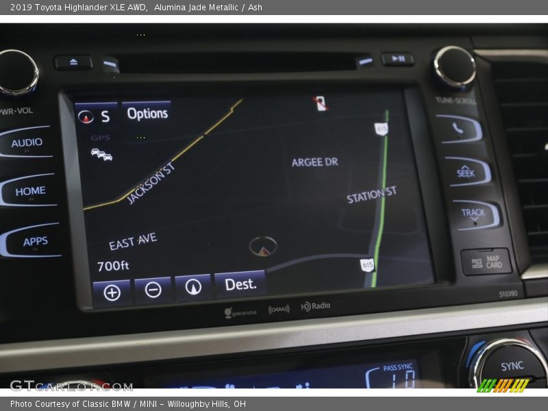Alumina Jade Metallic / Ash 2019 Toyota Highlander XLE AWD