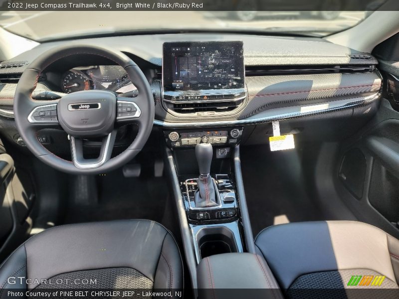 Bright White / Black/Ruby Red 2022 Jeep Compass Trailhawk 4x4