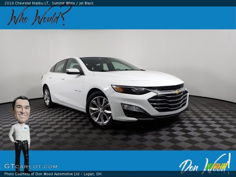 Summit White / Jet Black 2019 Chevrolet Malibu LT