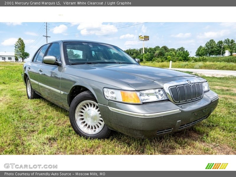 Vibrant White Clearcoat / Light Graphite 2001 Mercury Grand Marquis LS