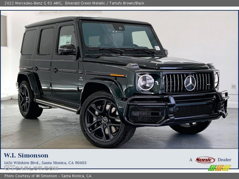 Emerald Green Metallic / Tartufo Brown/Black 2022 Mercedes-Benz G 63 AMG
