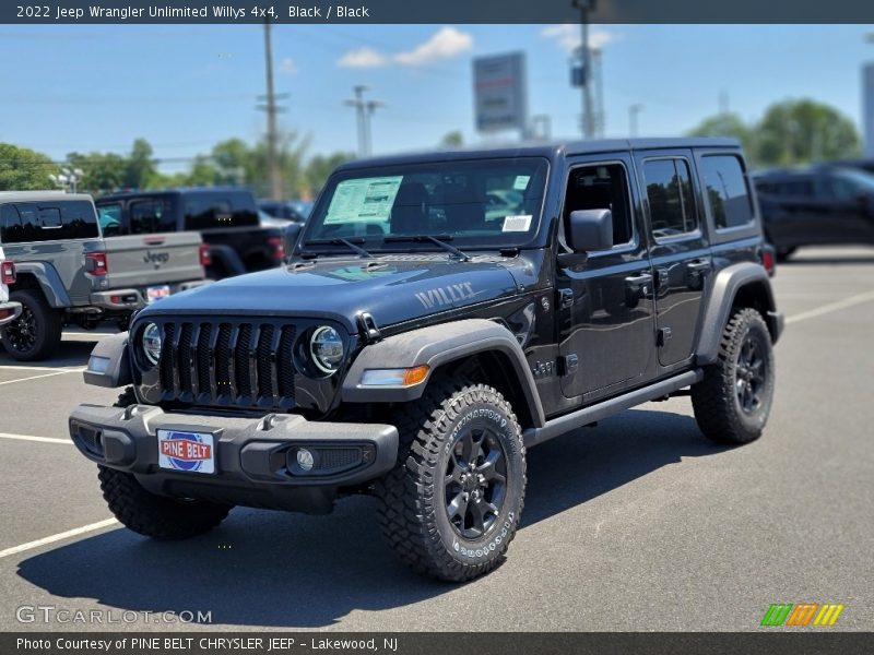 Black / Black 2022 Jeep Wrangler Unlimited Willys 4x4