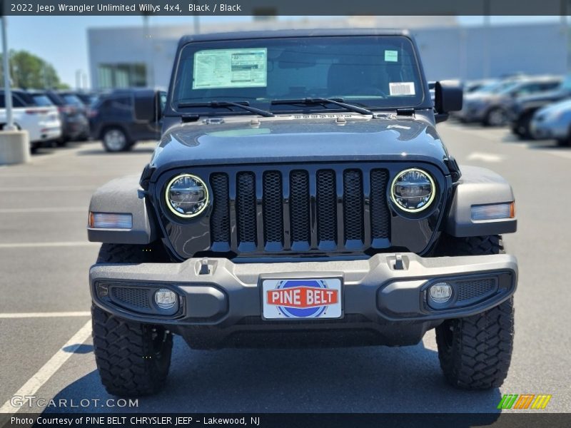 Black / Black 2022 Jeep Wrangler Unlimited Willys 4x4