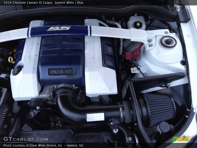 Summit White / Blue 2014 Chevrolet Camaro SS Coupe