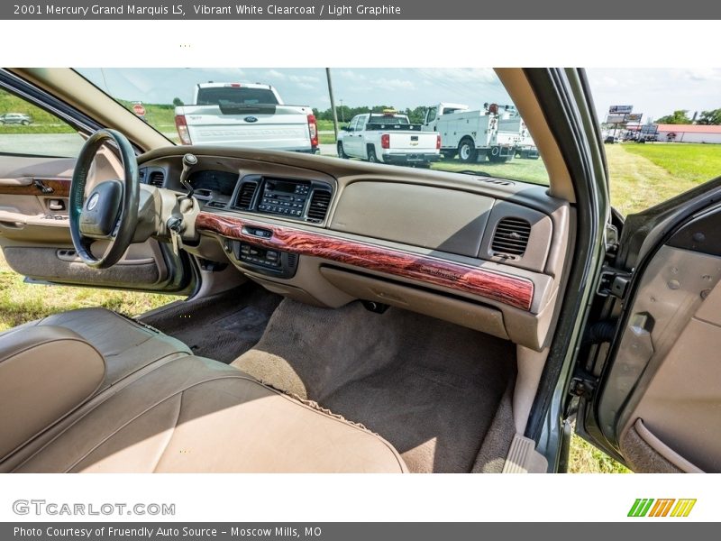 Vibrant White Clearcoat / Light Graphite 2001 Mercury Grand Marquis LS
