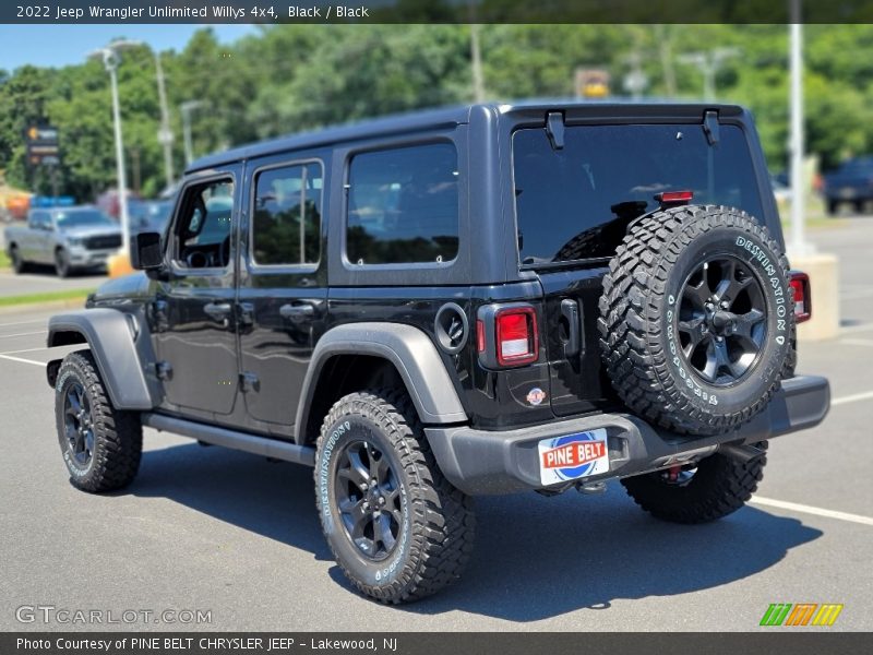 Black / Black 2022 Jeep Wrangler Unlimited Willys 4x4