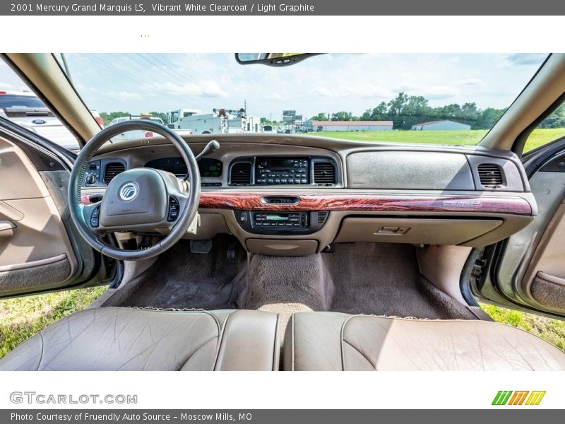Vibrant White Clearcoat / Light Graphite 2001 Mercury Grand Marquis LS