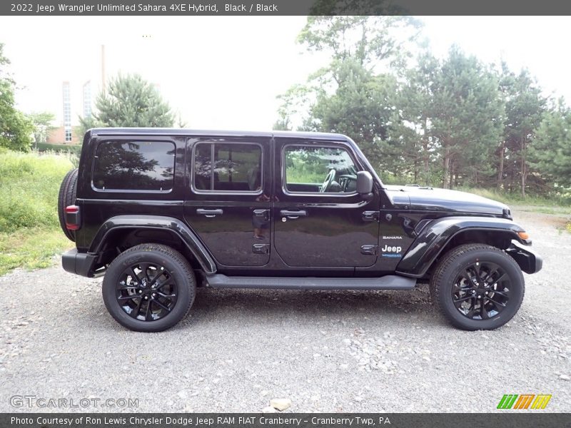 Black / Black 2022 Jeep Wrangler Unlimited Sahara 4XE Hybrid