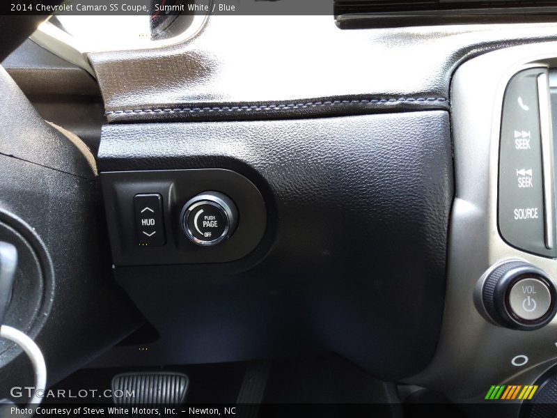 Summit White / Blue 2014 Chevrolet Camaro SS Coupe