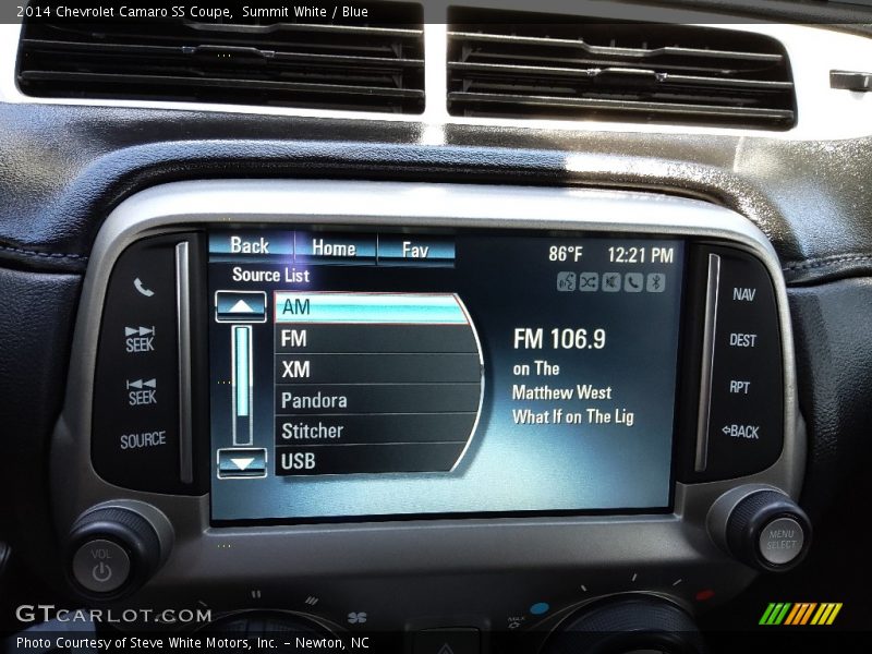 Summit White / Blue 2014 Chevrolet Camaro SS Coupe