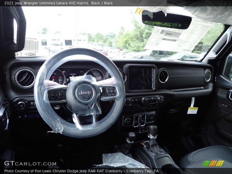 Black / Black 2022 Jeep Wrangler Unlimited Sahara 4XE Hybrid