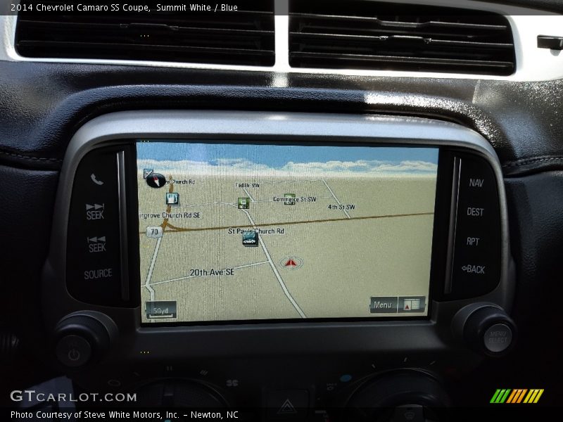 Summit White / Blue 2014 Chevrolet Camaro SS Coupe