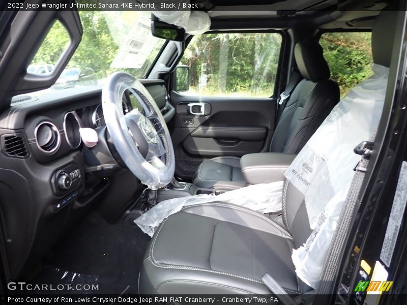 Black / Black 2022 Jeep Wrangler Unlimited Sahara 4XE Hybrid