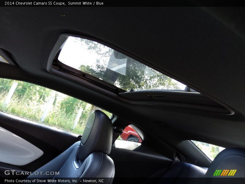 Summit White / Blue 2014 Chevrolet Camaro SS Coupe