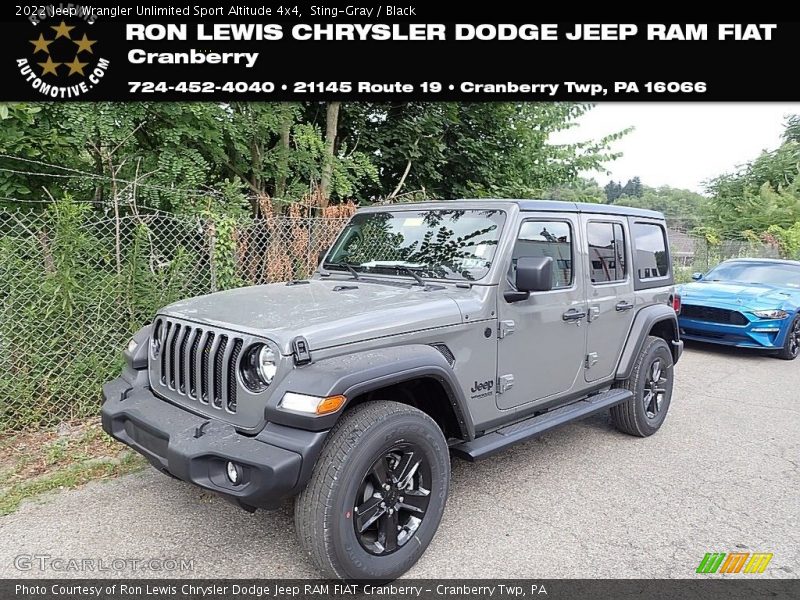 Sting-Gray / Black 2022 Jeep Wrangler Unlimited Sport Altitude 4x4