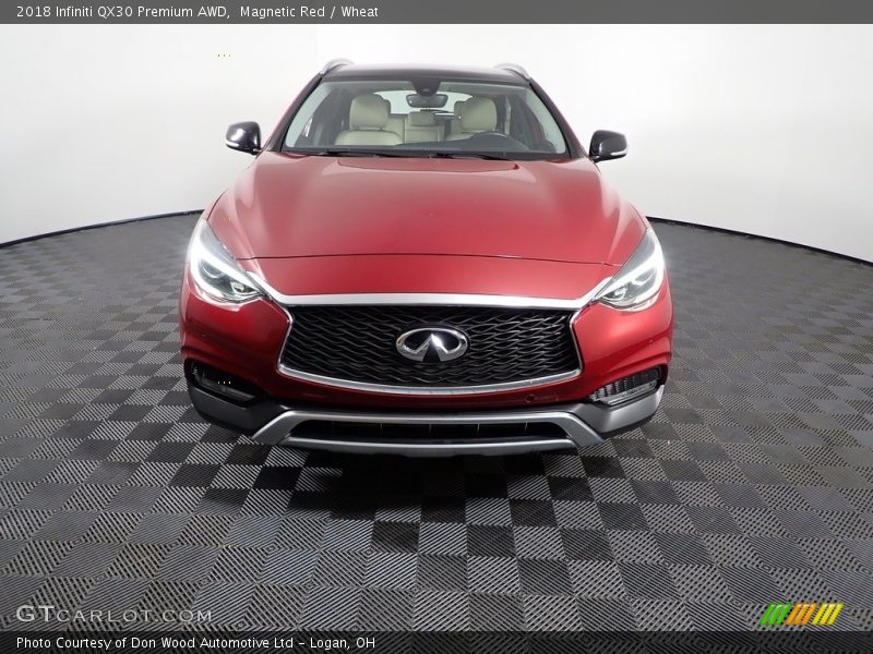 Magnetic Red / Wheat 2018 Infiniti QX30 Premium AWD