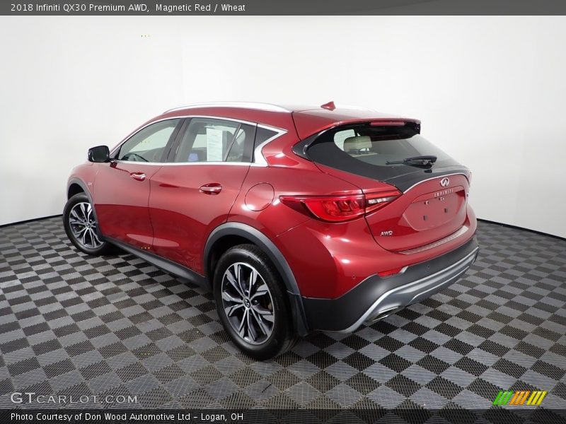 Magnetic Red / Wheat 2018 Infiniti QX30 Premium AWD