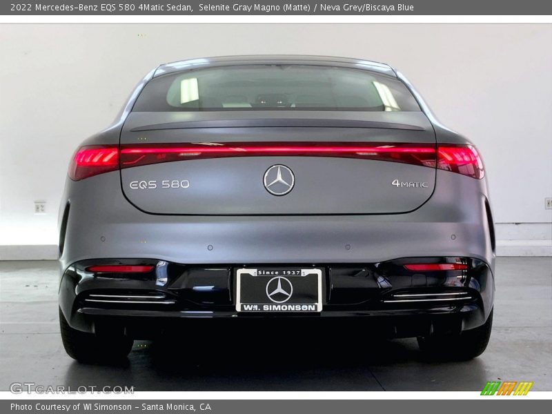Selenite Gray Magno (Matte) / Neva Grey/Biscaya Blue 2022 Mercedes-Benz EQS 580 4Matic Sedan