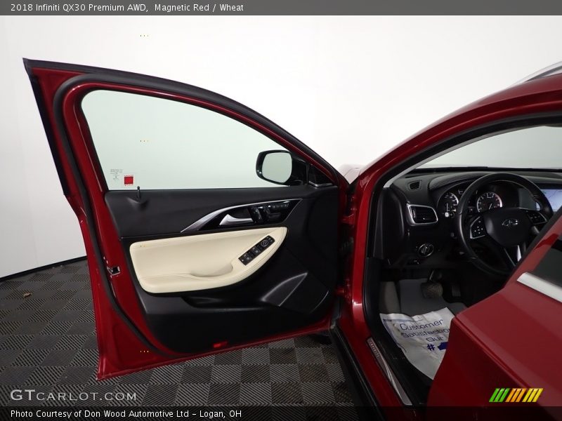 Magnetic Red / Wheat 2018 Infiniti QX30 Premium AWD
