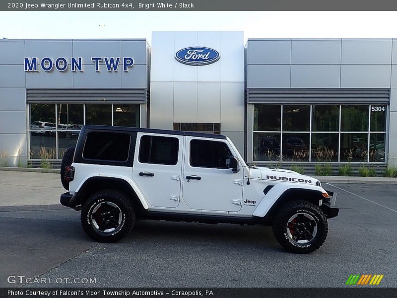 Bright White / Black 2020 Jeep Wrangler Unlimited Rubicon 4x4