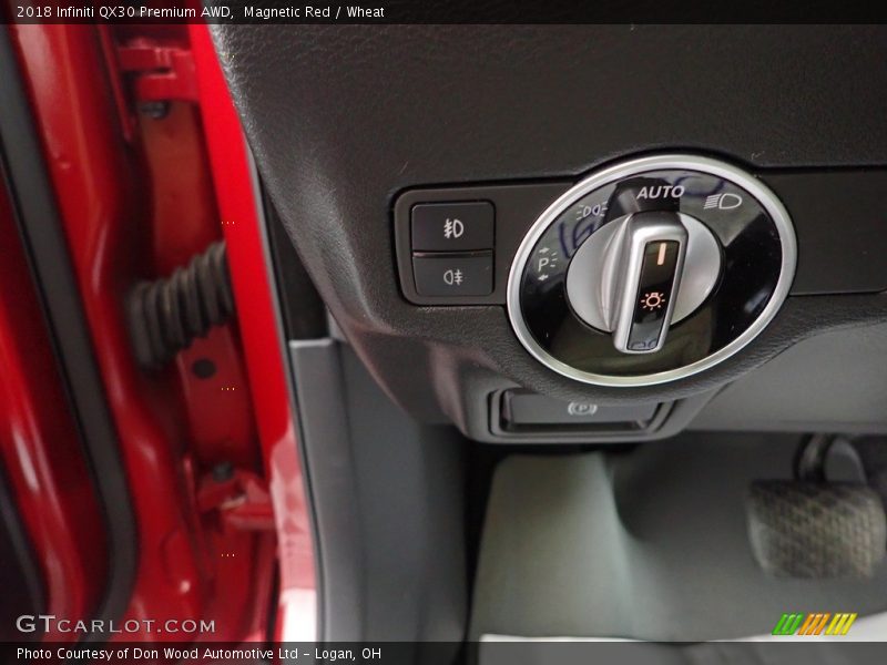 Magnetic Red / Wheat 2018 Infiniti QX30 Premium AWD