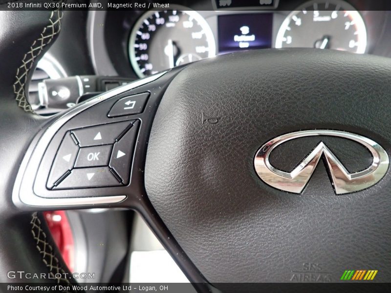 Magnetic Red / Wheat 2018 Infiniti QX30 Premium AWD