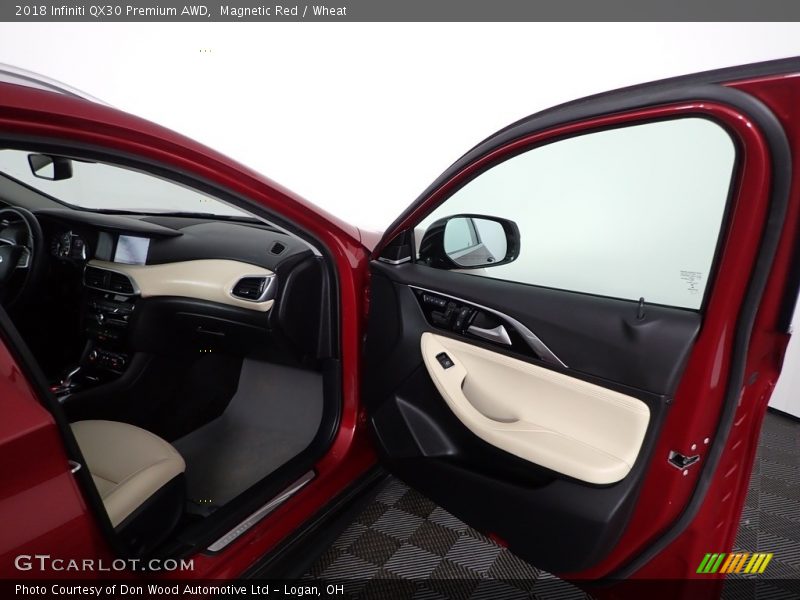 Magnetic Red / Wheat 2018 Infiniti QX30 Premium AWD