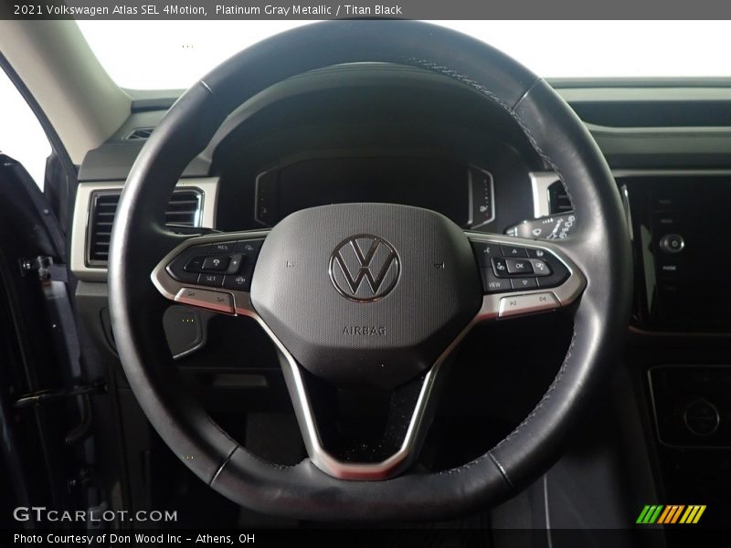 Platinum Gray Metallic / Titan Black 2021 Volkswagen Atlas SEL 4Motion