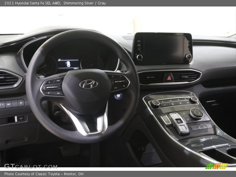 Shimmering Silver / Gray 2021 Hyundai Santa Fe SEL AWD