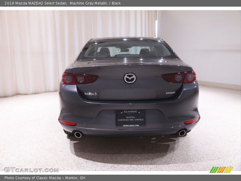 Machine Gray Metallic / Black 2019 Mazda MAZDA3 Select Sedan
