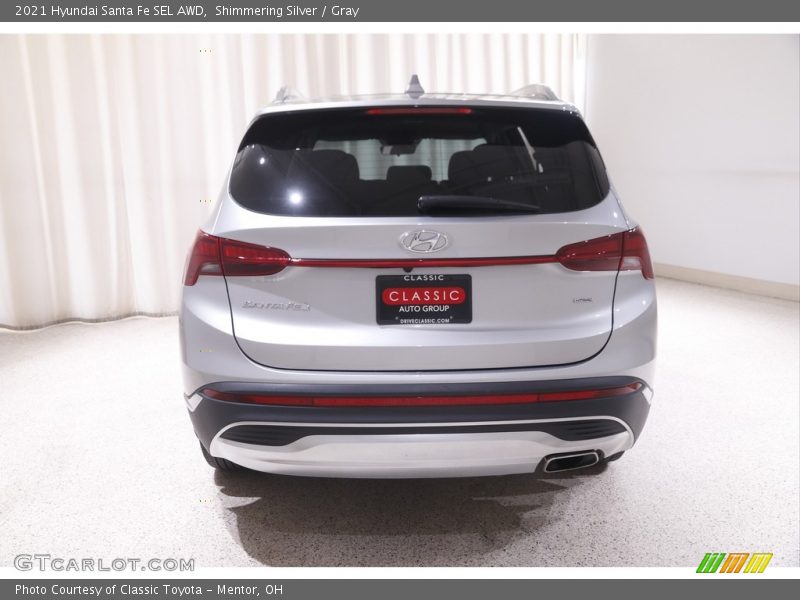 Shimmering Silver / Gray 2021 Hyundai Santa Fe SEL AWD