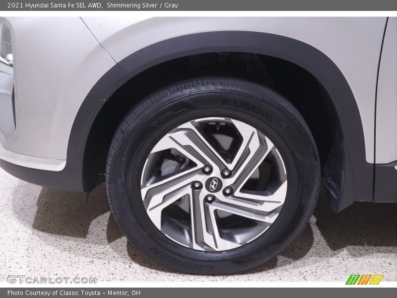 Shimmering Silver / Gray 2021 Hyundai Santa Fe SEL AWD