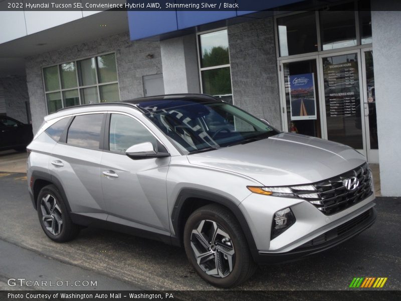 Shimmering Silver / Black 2022 Hyundai Tucson SEL Convienience Hybrid AWD