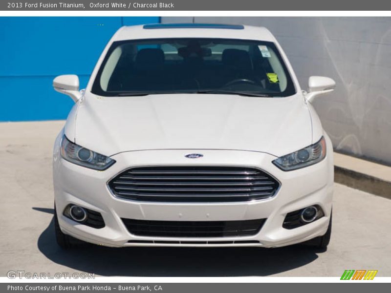 Oxford White / Charcoal Black 2013 Ford Fusion Titanium
