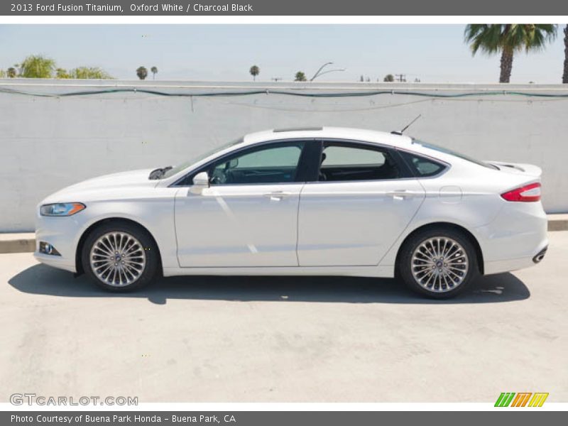 Oxford White / Charcoal Black 2013 Ford Fusion Titanium