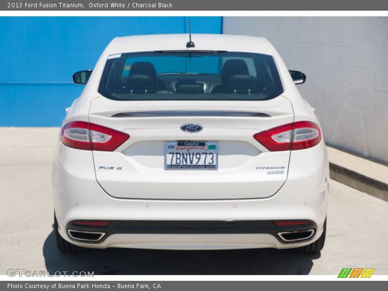 Oxford White / Charcoal Black 2013 Ford Fusion Titanium