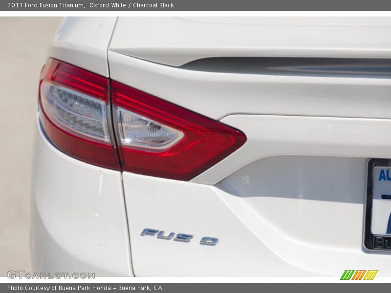 Oxford White / Charcoal Black 2013 Ford Fusion Titanium