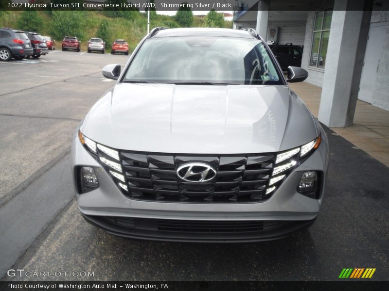 Shimmering Silver / Black 2022 Hyundai Tucson SEL Convienience Hybrid AWD