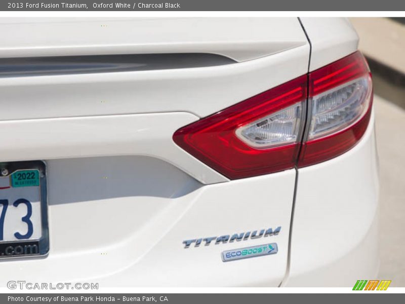 Oxford White / Charcoal Black 2013 Ford Fusion Titanium