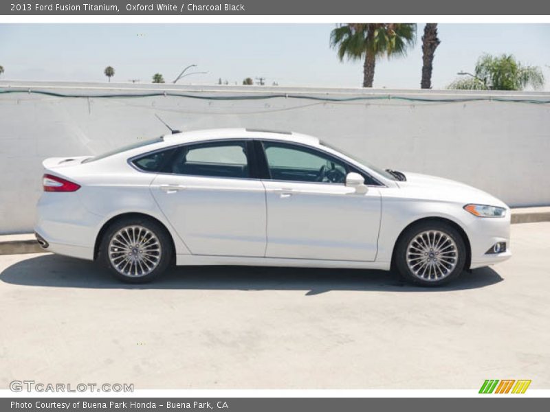 Oxford White / Charcoal Black 2013 Ford Fusion Titanium