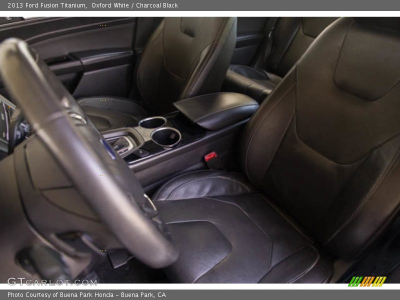 Oxford White / Charcoal Black 2013 Ford Fusion Titanium