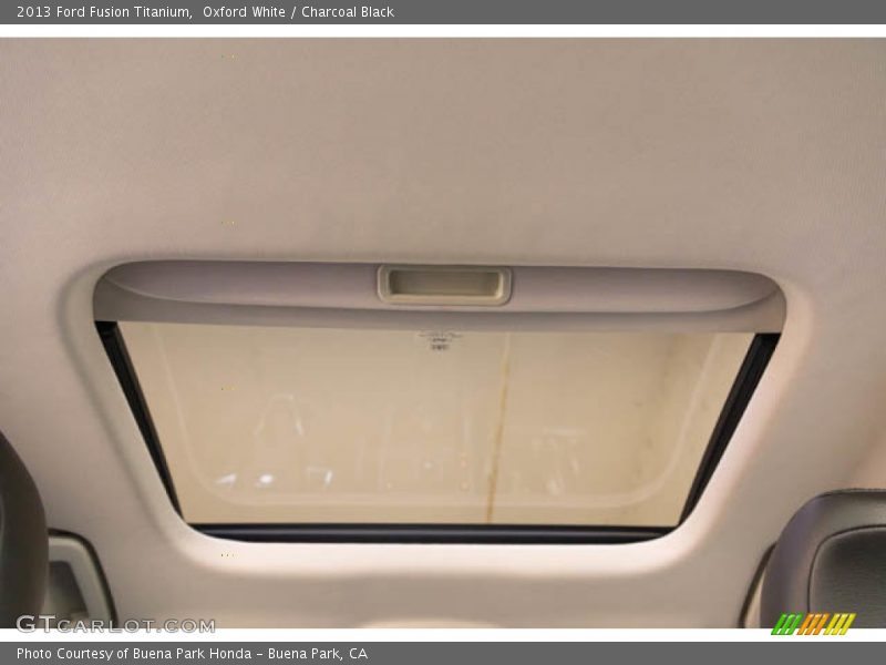 Oxford White / Charcoal Black 2013 Ford Fusion Titanium