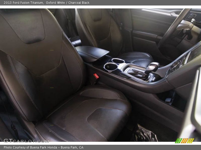 Oxford White / Charcoal Black 2013 Ford Fusion Titanium